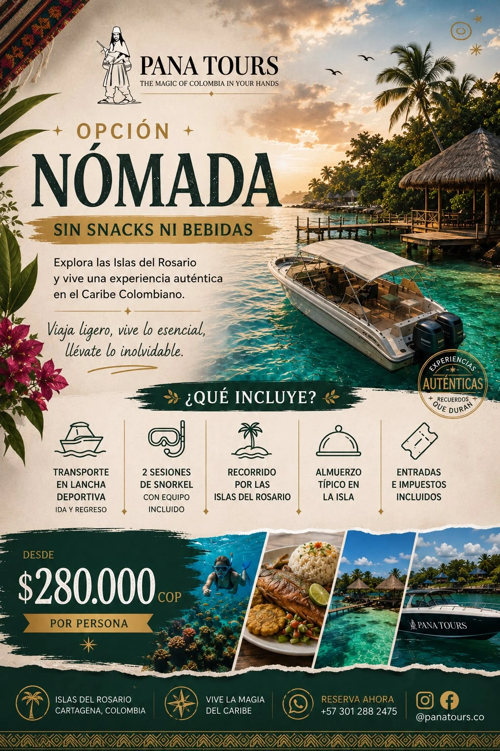 Island Hopping NOMAD promotional flyer supplied by Pana Tours